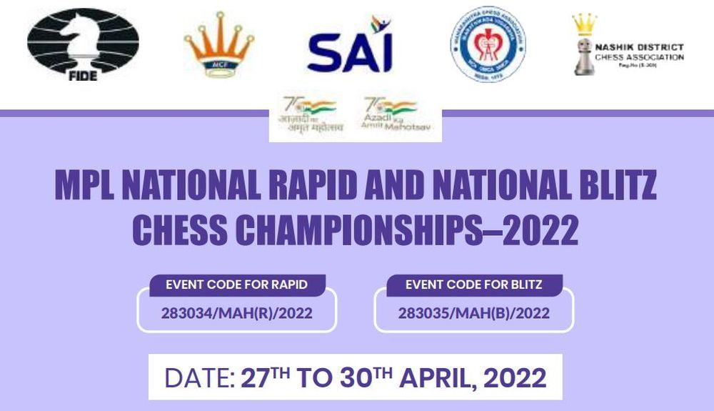 NATIONAL RAPID and BLITZ CHESS CHAMPIONSHIP 2023 – 17th to 19th