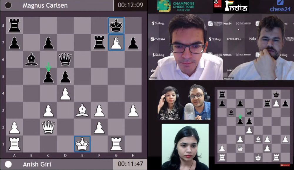 chess24 - Carlsen vs. Ding Liren, Nakamura vs. Dubov, MCCT Semi-finals