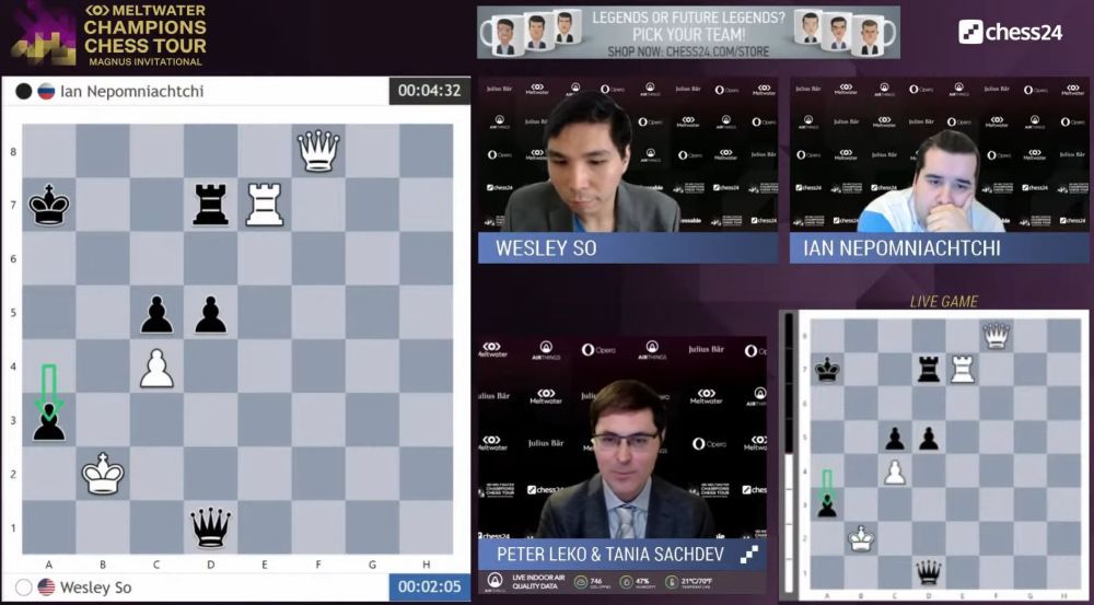 chess24 Legends 13: Magnus leads after fierce fight