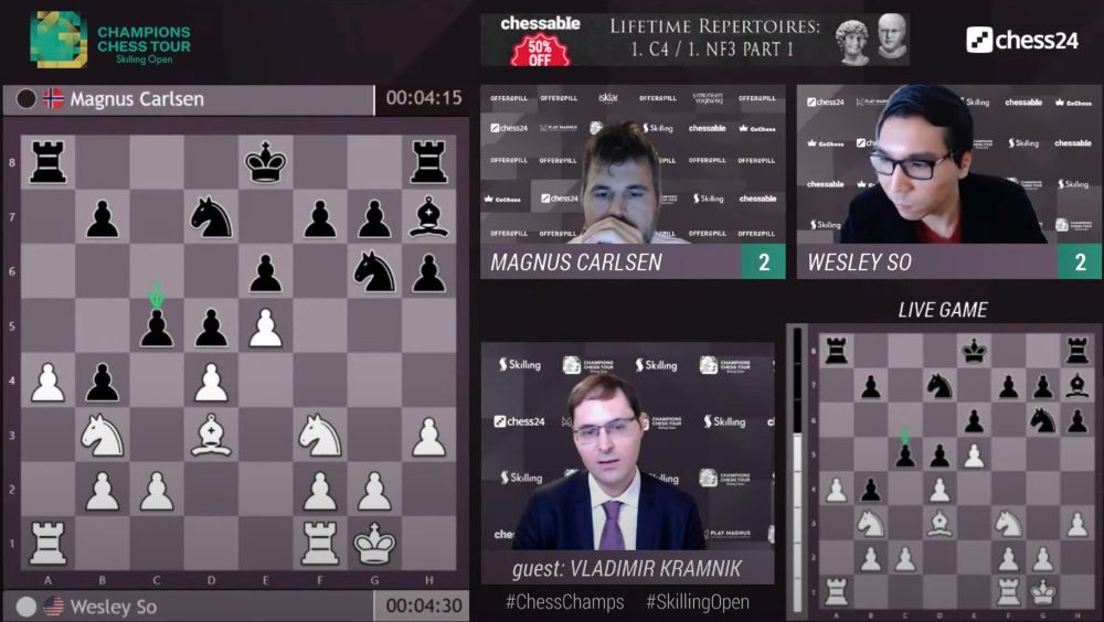 chess24 - Jorden van Foreest defeats Wesley So in just 19