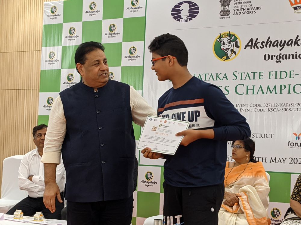 Akshayakalpa Organic Karnataka State Open Championship 2023 returns with a  10 Lacs prize fund - ChessBase India