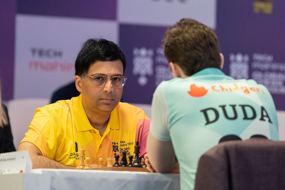 Anand Gains 4th Victory, But Team Duda Defeats Leaders 