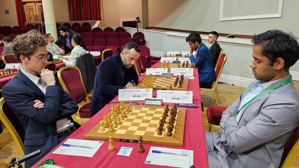FIDE  Grand Swiss R2: Firouzja, Predke, Saric on 2/2 