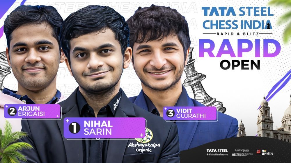 Nihal Sarin dominates Tata Steel Chess India Rapid