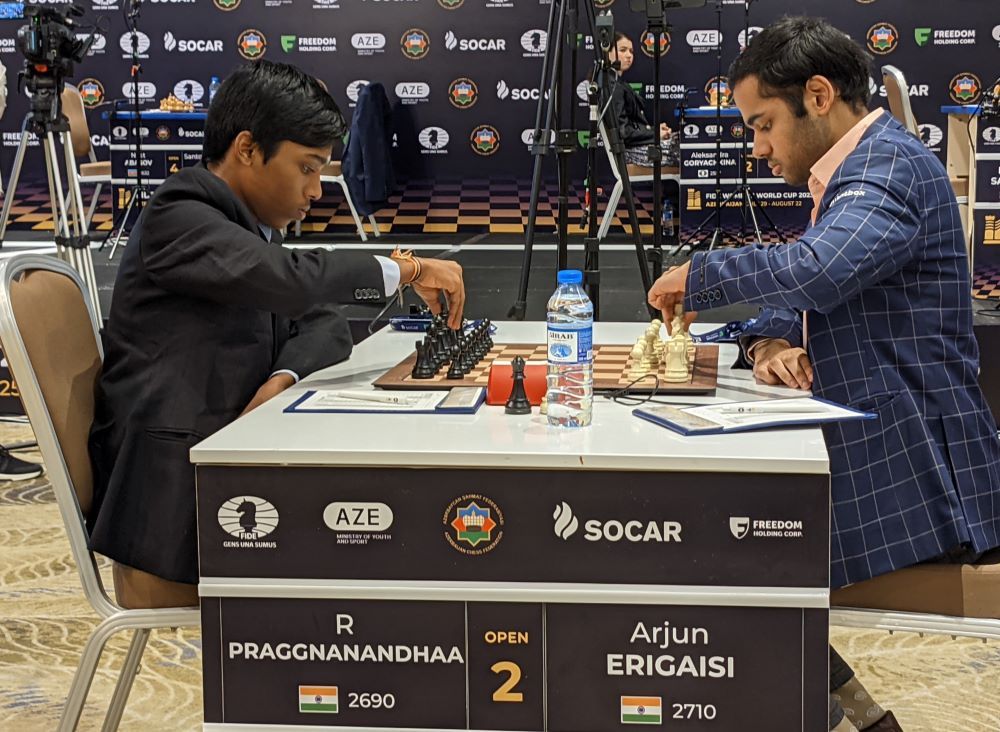 Chess World Cup 2023 quarterfinals, HIGHLIGHTS: Praggnanandhaa beats Arjun,  forces tiebreaks; Gukesh, Vidit crash out; Caruana, Carlsen, Abasov in  semis - Sportstar