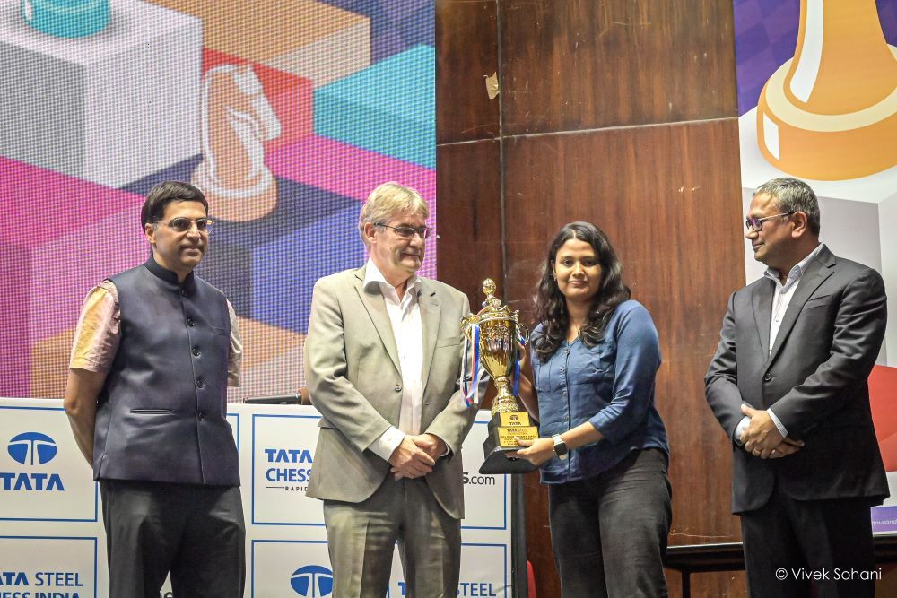 GM Alexander Grischuk won the 2023 Tata Steel Chess India Open Blitz with a  score of 12 points from 18 games. In the second and third place…