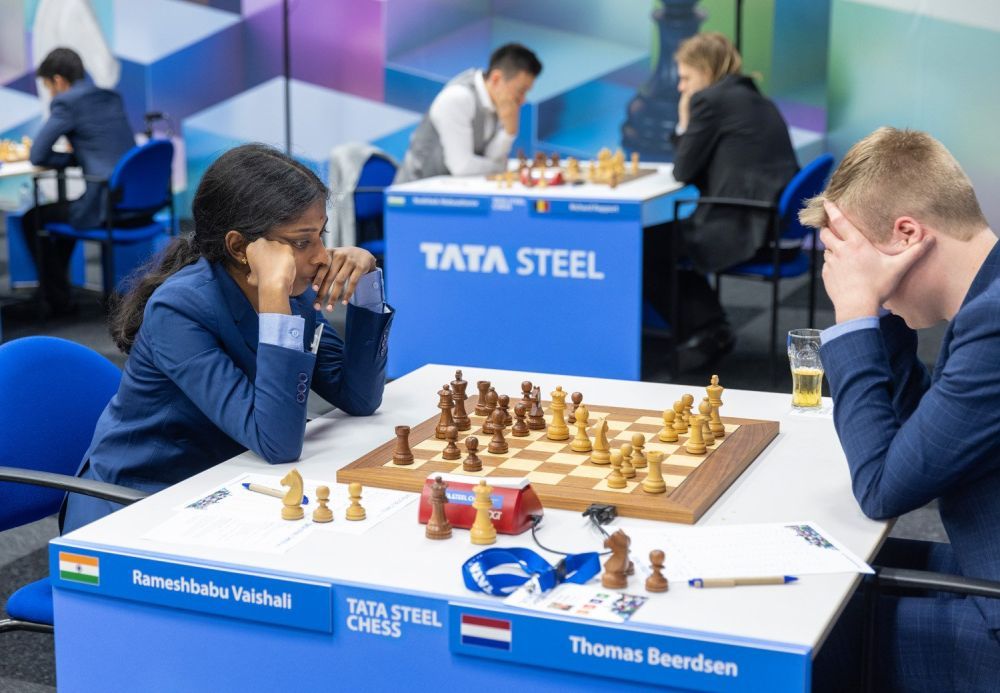 Tata Steel Chess: Adhiban and Vaishali play out a draw