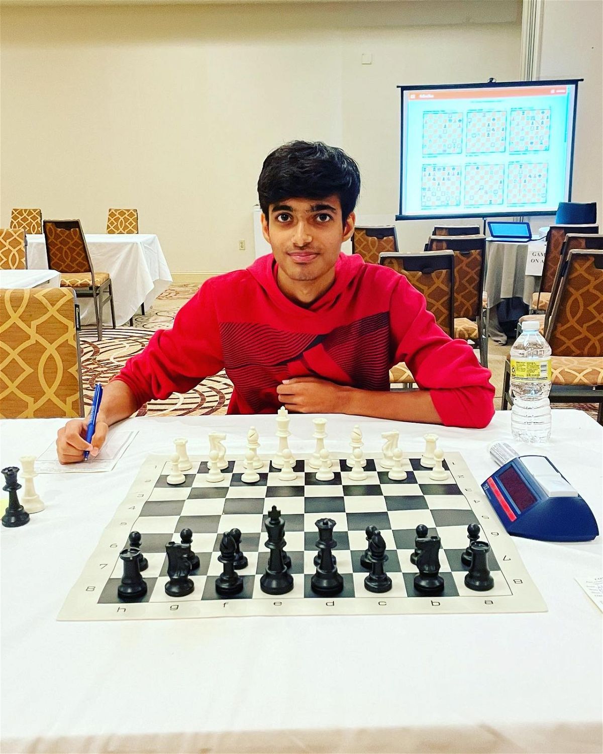 Sagar takes on a 2300 rated player on Lichess