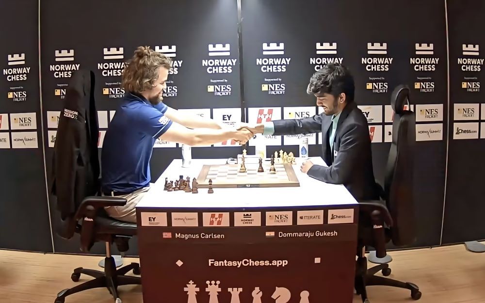 Carlsen and Firouzja lose to Caruana and Gukesh in Round 1 of