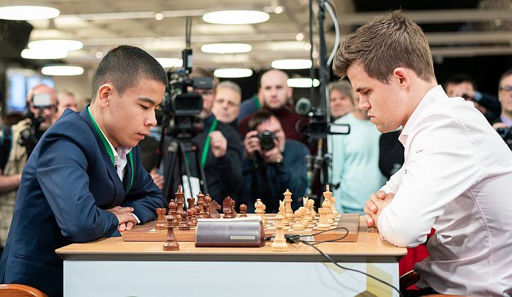 Tal Baron Checkmates Magnus Carlsen with a Pawn! 