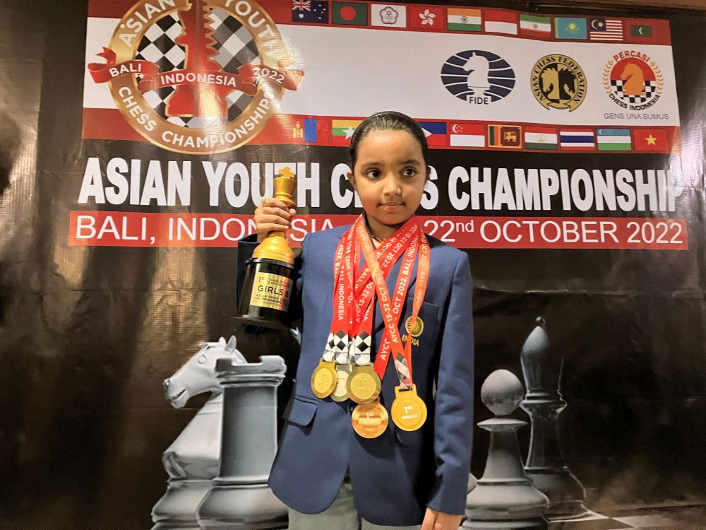 Vietnamese girl named runner-up at World Youth Rapid and Blitz Chess  Championships