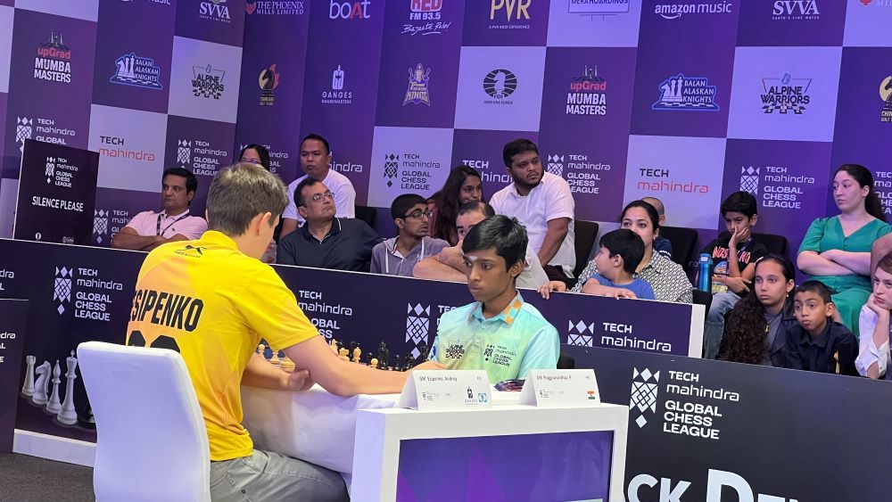 ChessBase India on Instagram: Tech Mahindra @officialglobalchessleague  Match 9 upGrad Mumba Master (@umumba ) - Chingari Gulf  Titans(@chingarigulftitans) : 1-1 (6-6) GM @swapnildhopade , Captain of  Chingari Gulf Titans opted for their
