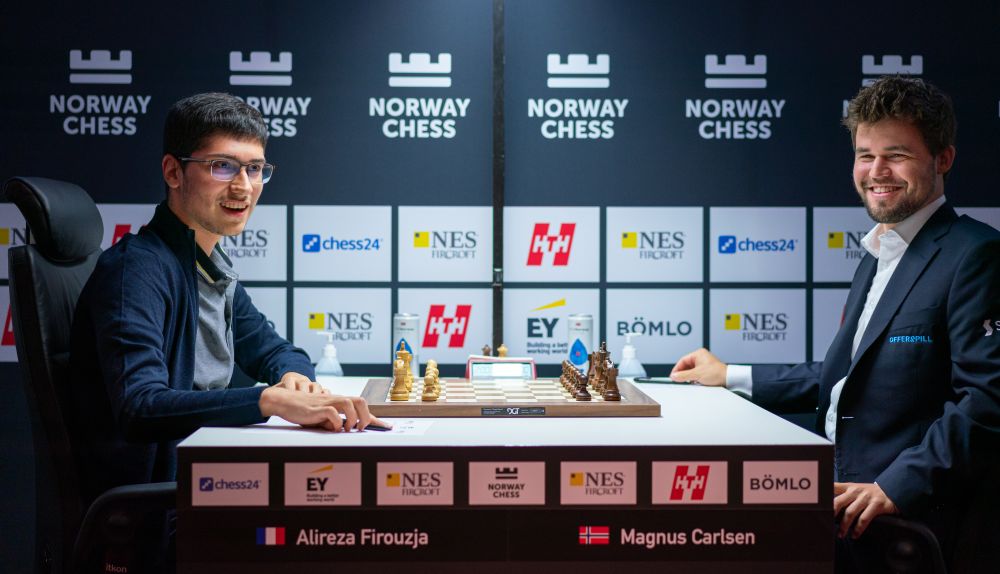 Norway Chess R1: Carlsen survives a scare, beats Firouzja in Armageddon -  ChessBase India