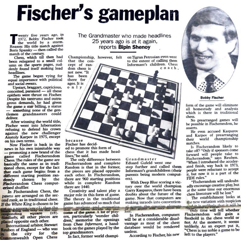 Wesley So to defend his FIDE World Fischer Random title
