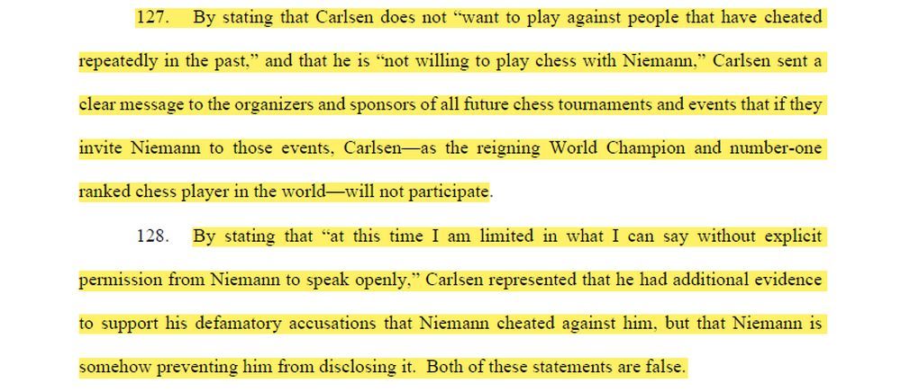 Hans Niemann: The lawsuit speaks for itself - ChessBase India