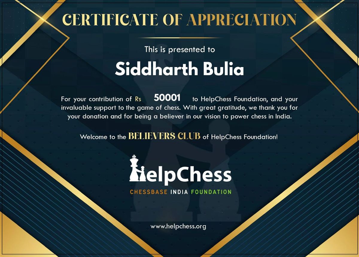 ChessBase India on X: HelpChess Foundation run by ChessBase India