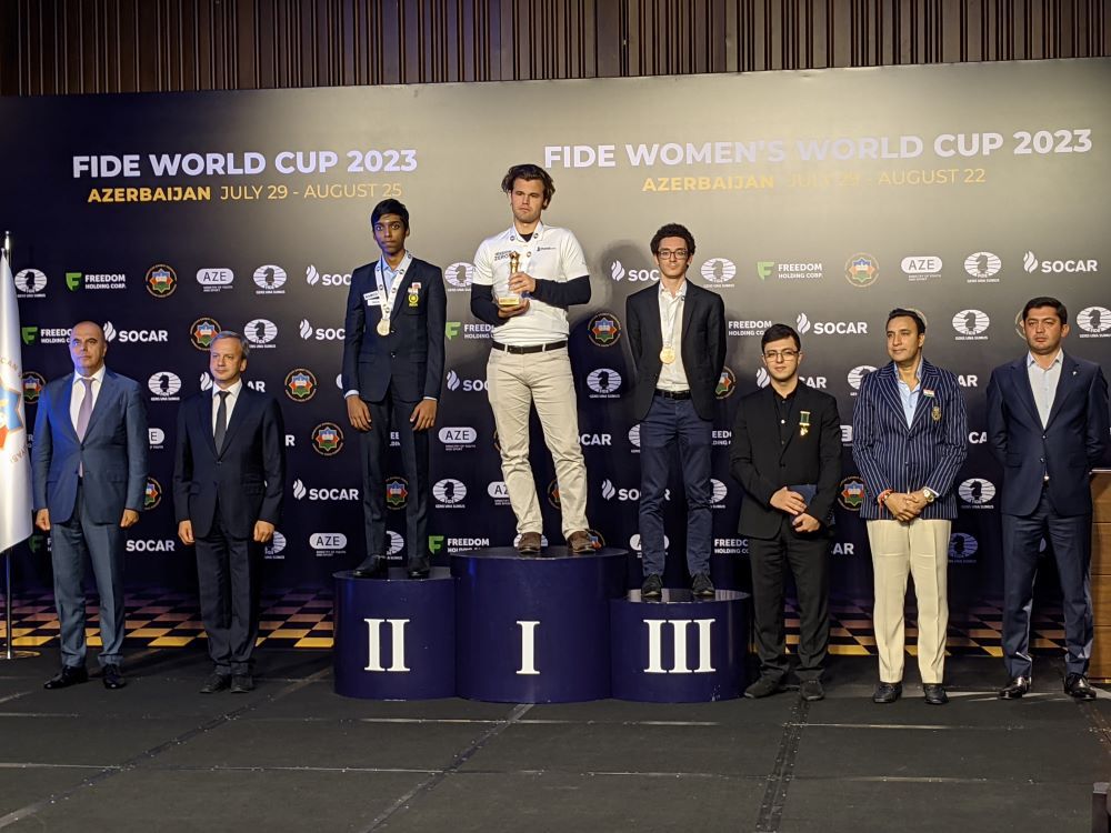Magnus Carlsen clinches FIDE World Cup 2023, Praggnanandhaa second and  Caruana third - ChessBase India