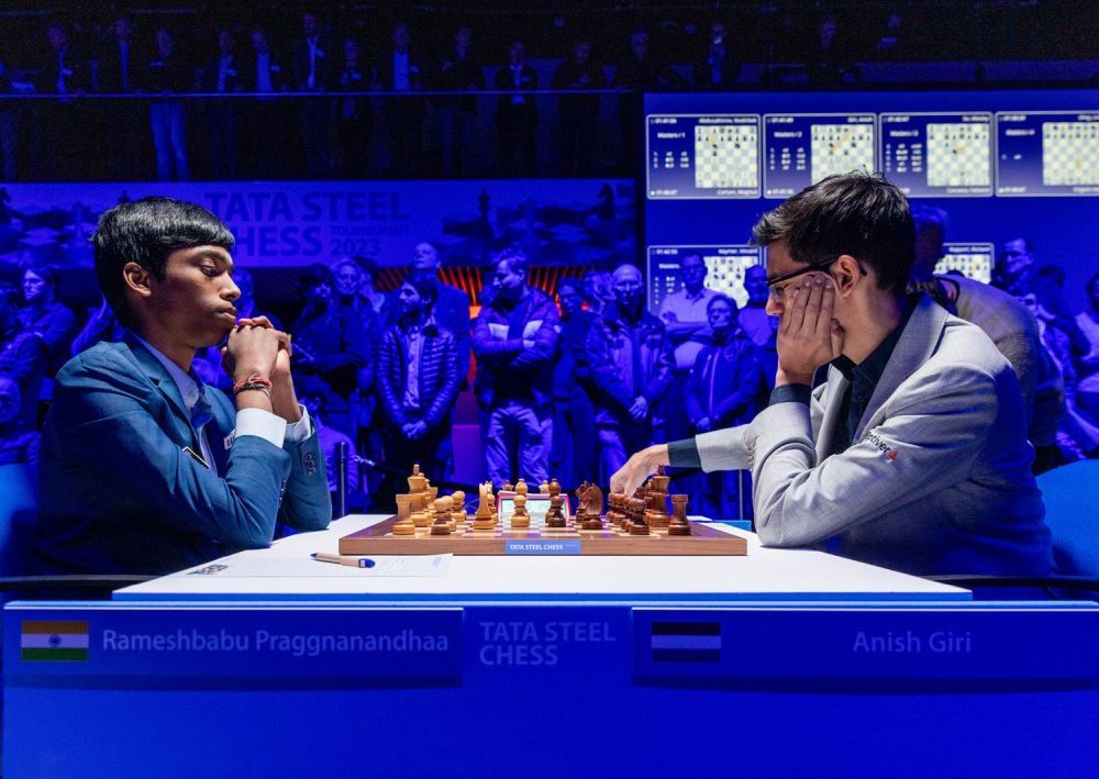 Praggnanandhaa VS Abdusattorov Tata Steel Chess India - Rapid