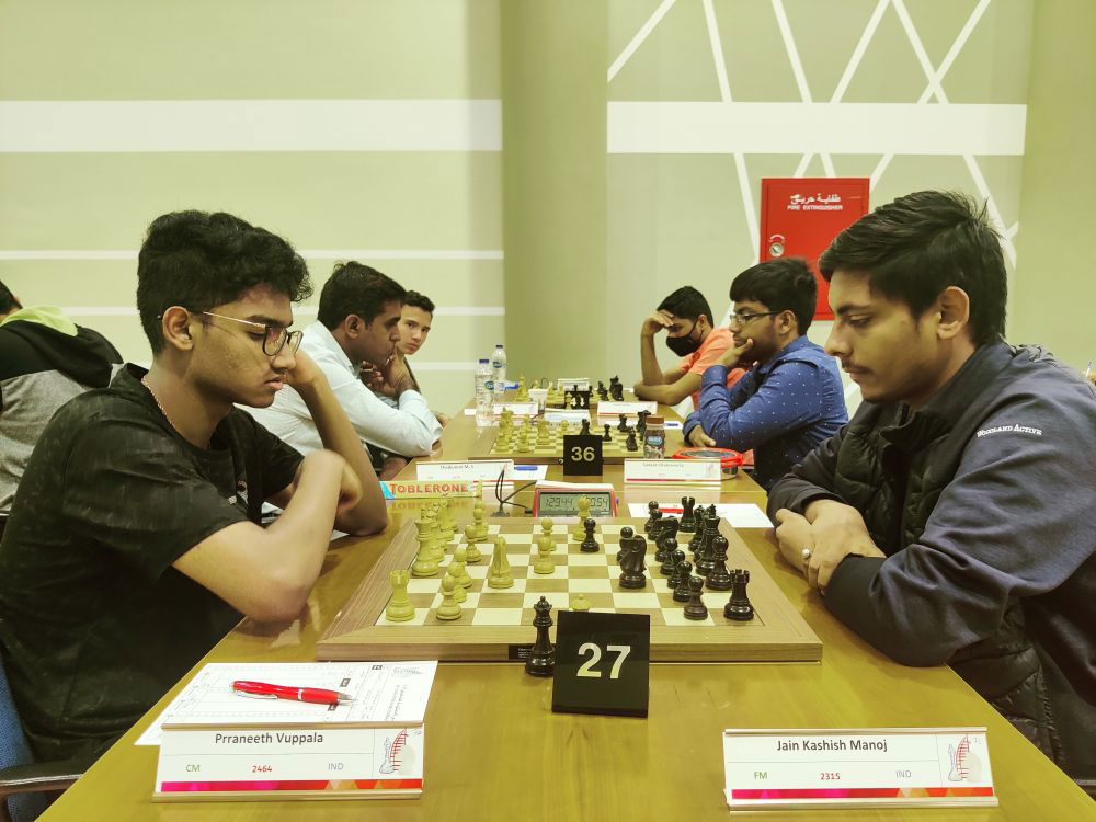 22nd Dubai Open 2022 R5: Ayush Sharma scores a golden hat-trick, Arjun  Erigaisi now World no.18 - ChessBase India