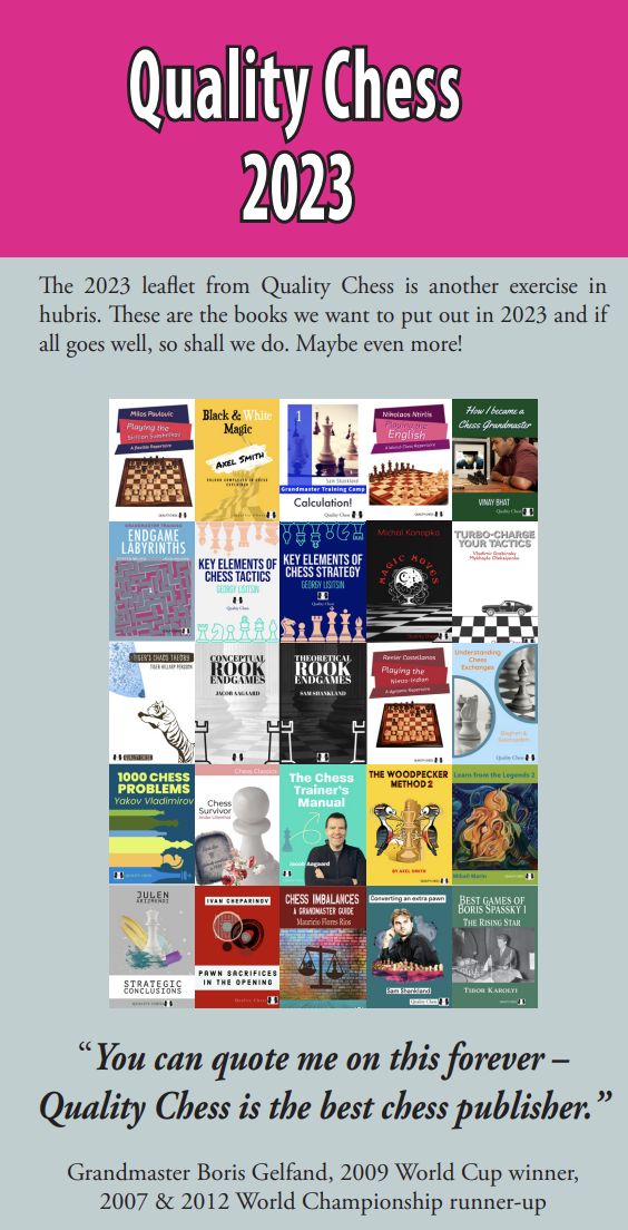 Your chance to win 30 Quality Chess books with Quality Chess Prediction  quiz - ChessBase India