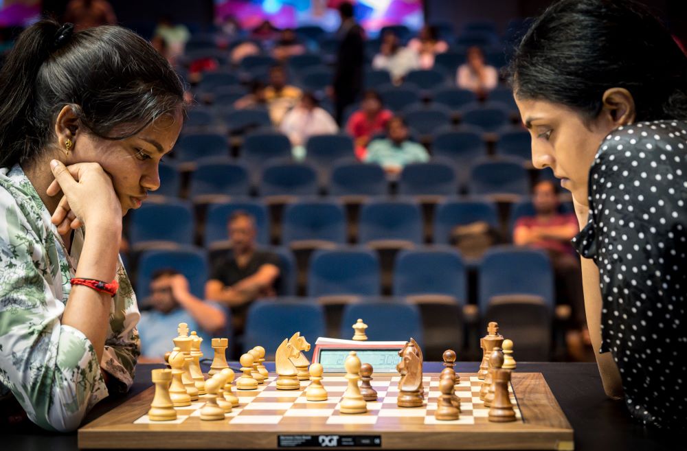 Divya & Ju Wenjun Battle For Glory in Rd 7-9  Tata Steel Chess India  Women's Rapid & Blitz 2023 