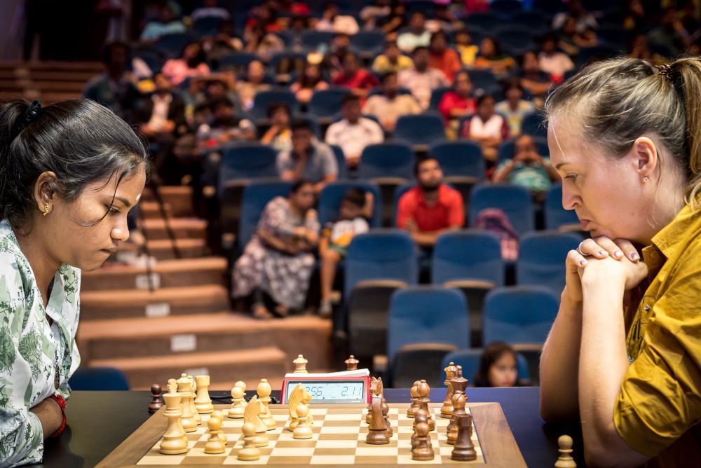Divya & Ju Wenjun Battle For Glory in Rd 7-9  Tata Steel Chess India  Women's Rapid & Blitz 2023 