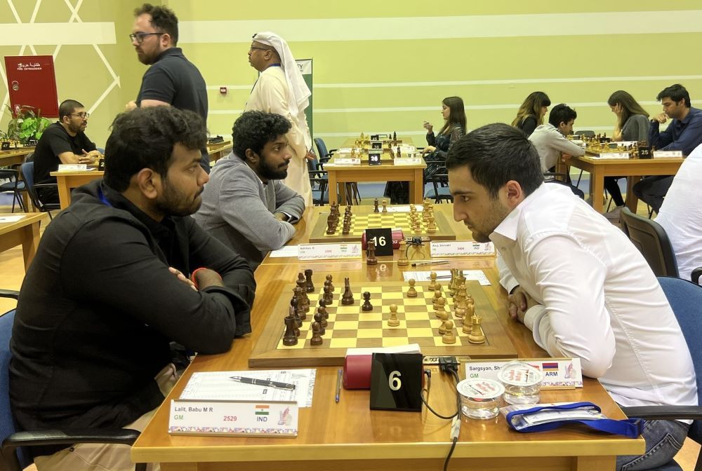 Movahed, Sina vs Hesham, Abdelrahman  23rd Dubai Open 2023, UAE R7.31 # chess 