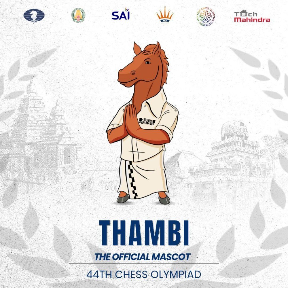 Chennai Chess Olympiad 2022 Thambi Mascot' Sticker
