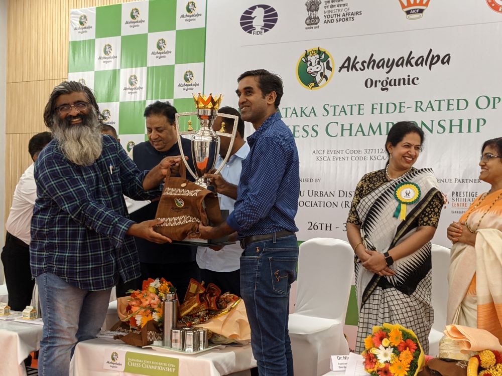 Akshayakalpa Organic Karnataka State Open Championship 2023 returns with a  10 Lacs prize fund - ChessBase India