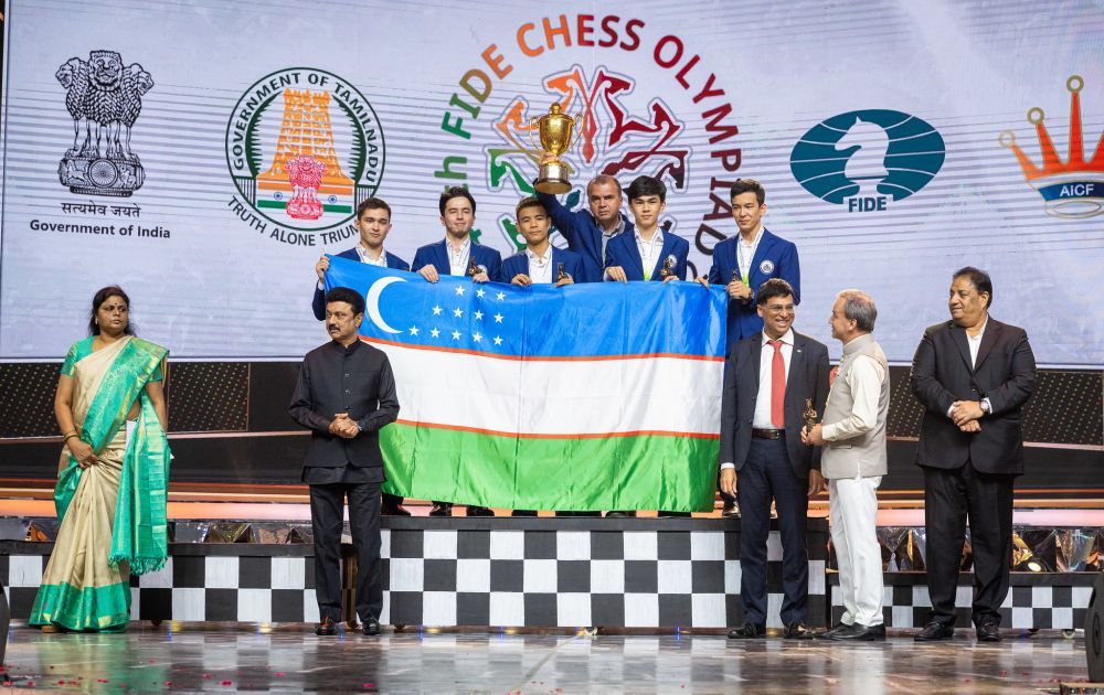44th Chess Olympiad: Uzbekistan win gold in Open section, Ukrainian women  triumph