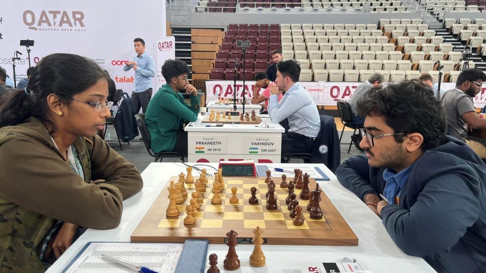 Gukesh takes on an Indian IM rated 2286, Qatar Masters 2023